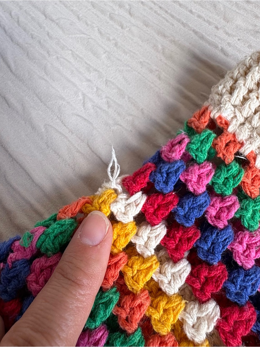 Handmade Crochet Rainbow Drawstring Skorts - Picture 5 of 5